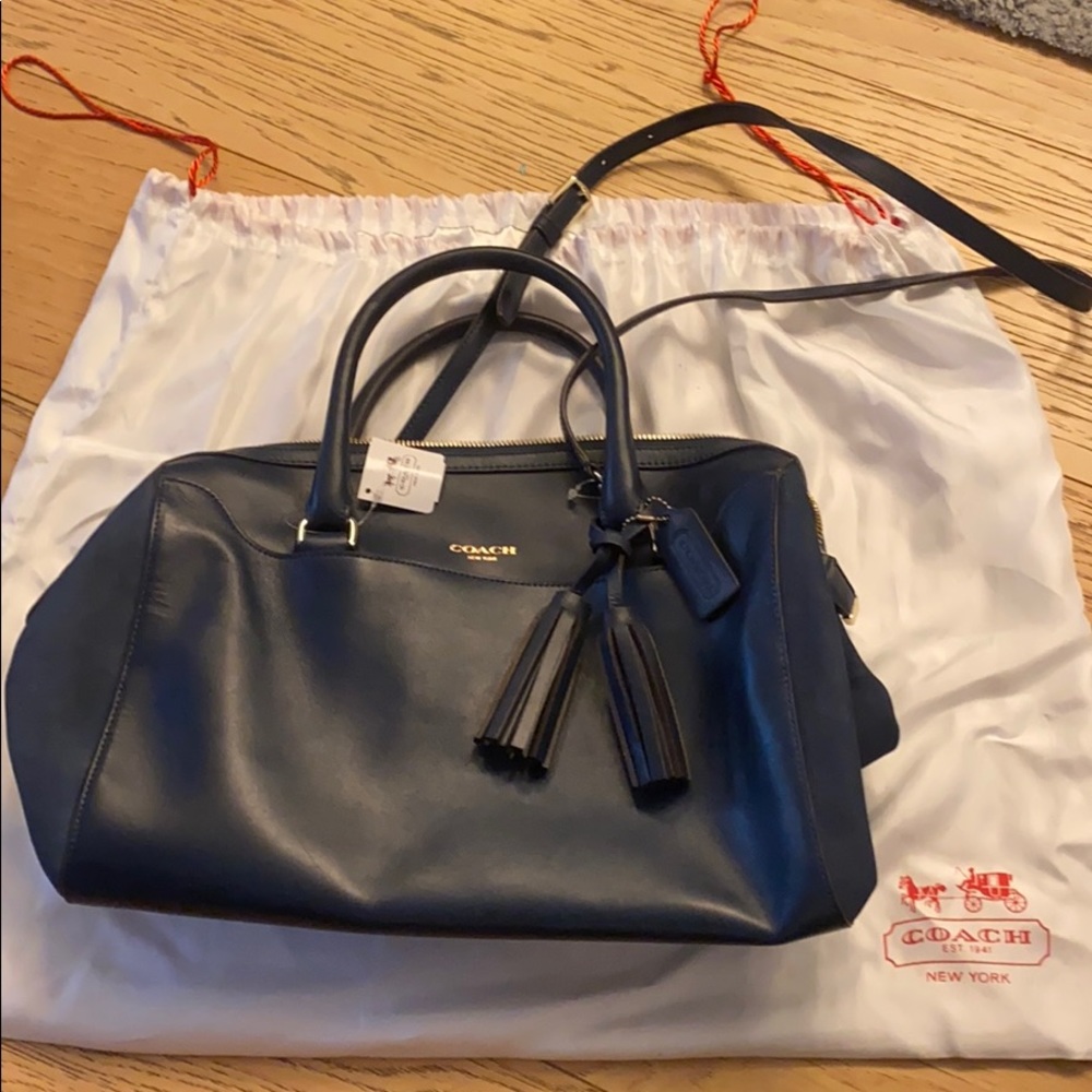 Navy blue Coach purse